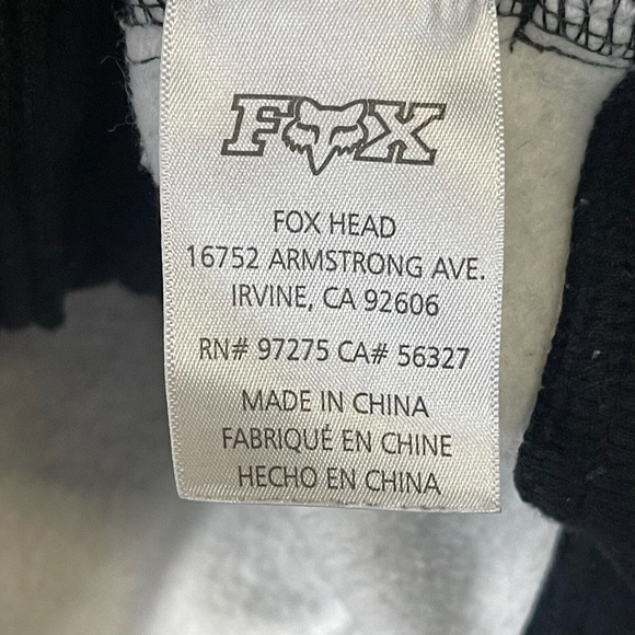 Fox Racing Hoodie Women Small Black White Sweatshirt‎ Full Zip MTB Adult - Picture 9 of 12